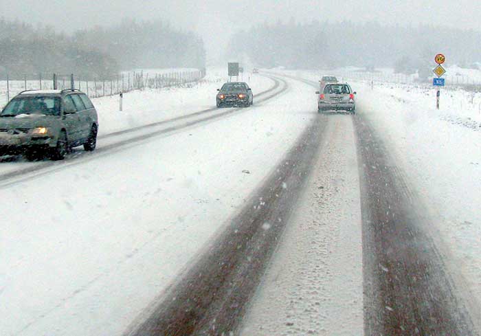 Road, snow.