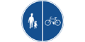 Dual track for pedestrians and cyclists